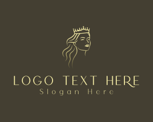 Regal - Hair Woman Crown logo design