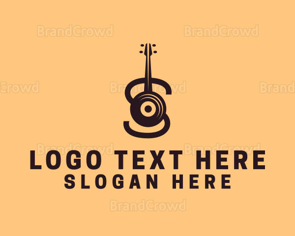 Vinyl Guitar Letter S Logo