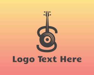 Cd - Vinyl Guitar Letter S logo design