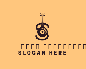 Alphabet - Vinyl Guitar Letter S logo design