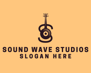 Cd - Vinyl Guitar Letter S logo design