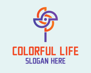 Vibrant - Spinning Pinwheel Toy logo design