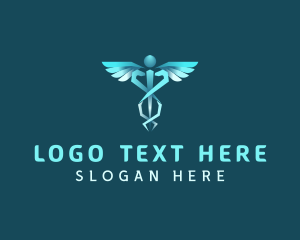 Serpent - Caduceus Medicine Laboratory logo design