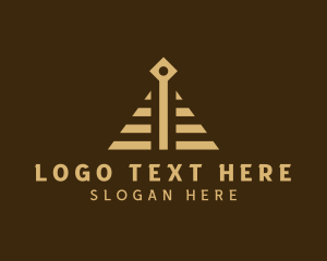 Gold - Pyramid Architectural Firm logo design