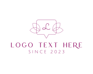 Purple - Feminine Flower Cosmetics Boutique logo design