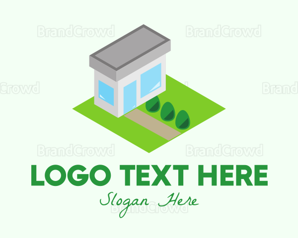 Isometric Modern House Logo