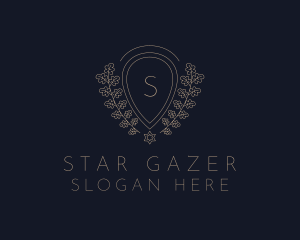 Wreath Star Medal logo design