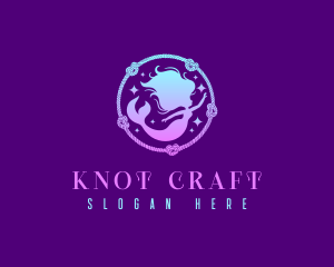 Mermaid Rope Knot logo design