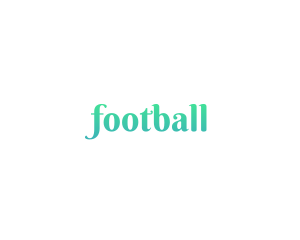 Turquoise Cursive Text Font Logo