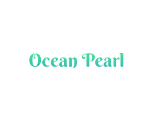 Mermaid - Turquoise Cursive Text Font logo design