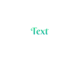 Turquoise Cursive Text Font logo design