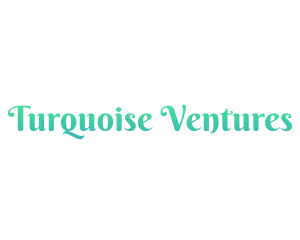 Turquoise - Turquoise Cursive Text Font logo design