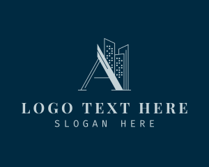 Industrial - Realty Building Letter A logo design