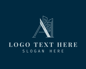 Structure - Realty Building Letter A logo design