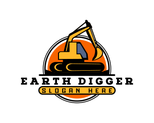 Digger - Excavator Machinery Digger logo design