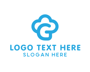 Blue Cloud G logo design