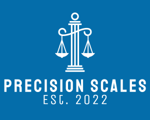 Pillar Justice Scale  logo design