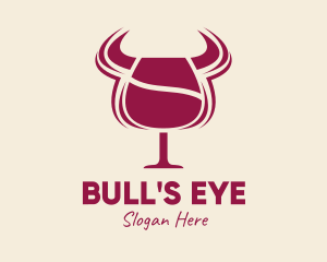 Bull Steak House Wine logo design