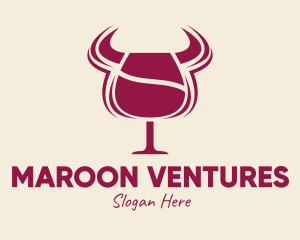 Bull Steak House Wine logo design