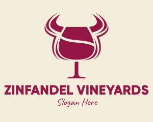 Bull Steak House Wine logo design