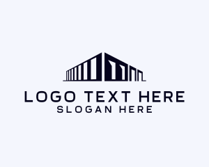 Construction - Warehouse Stockroom Logistics logo design