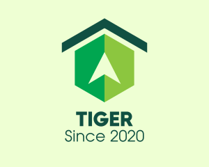 Subdivision - Green Real Estate Home Arrow logo design