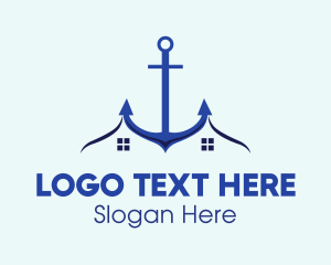 Blue House - Anchor Residential Home logo design