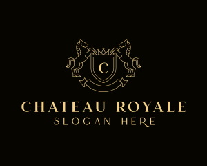 Horse Royal Shield logo design