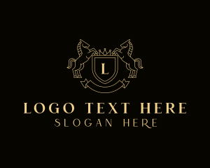 University - Horse Royal Shield logo design