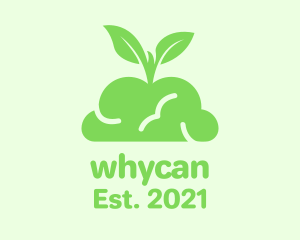 Produce - Green Plant Brain logo design