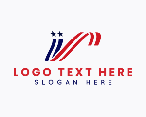 Authority - American Flag Heritage logo design