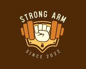 Arm - Crossfit Gym Dumbbell logo design