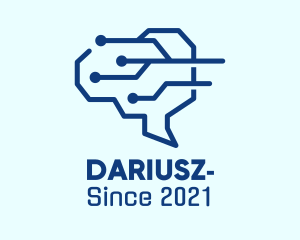 Psychology - Tech Brain Circuit logo design