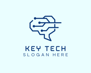 Tech Brain Circuit logo design