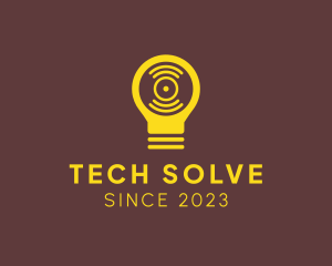 Solution - Vinyl Record Lightbulb logo design