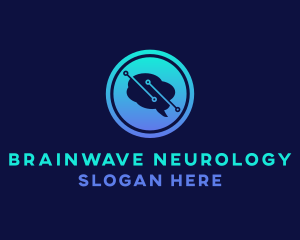 Neurology - Brain Data Circuit logo design