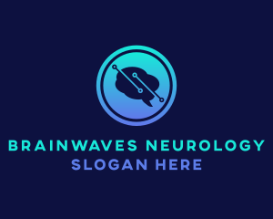 Neurology - Brain Data Circuit logo design