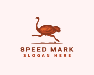 Fast Wild Ostrich logo design