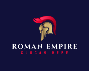 Roman - Spartan Helmet Warrior logo design