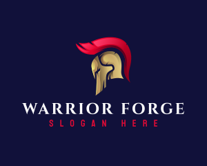Spartan Helmet Warrior logo design
