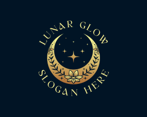 Luxury Lunar Flower logo design