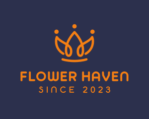 Elegant Flower Crown logo design