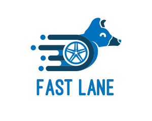 Fast Dog Wheel logo design