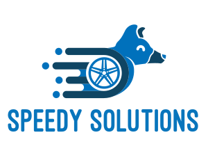 Fast - Fast Dog Wheel logo design