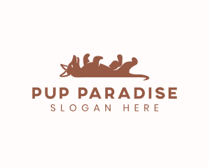 Sleeping Puppy Dog  logo design