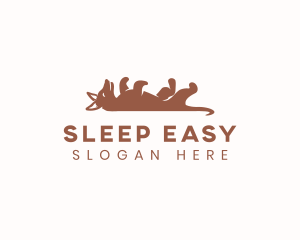 Sleeping Puppy Dog  logo design