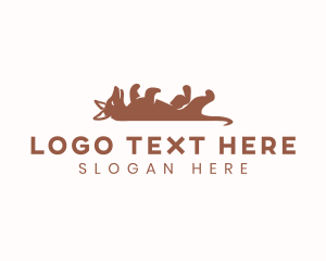 Dog Trainer - Sleeping Puppy Dog logo design