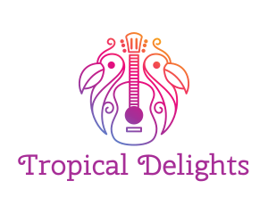 Brazil - Tropical Guitar Band logo design