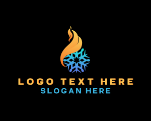 Cleaning - Ice Fire Temperature logo design