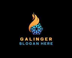 Cleaning - Ice Fire Temperature logo design